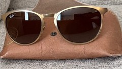 NIB, ERIKA MATTE GOLD UNISEX RAY BAN ! SOLD OUT ! 100 AUTHENTIC ! RARE FIND !