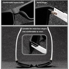 Fashion Vintage Square Polarized Sunglasses Men Women Driving Fishing Luxury