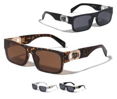 SUNGLASSES MEN DESIGNER STYLE SHIELD FANCY FLAT TOP RETRO MODERN SQUARE SHADES