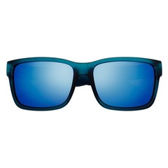 ENZO – Modern Sports Thick Square Sunglasses Frost Blue Blue Mirror