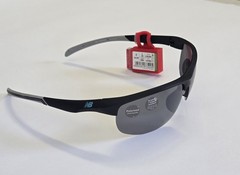New Balance Polarized Wrap Sunglasses Black Frame Gray Lens 100% UV Protection