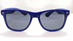 Retro Style Blue Designer Sunglasses with Black Lenses Unisex Adults