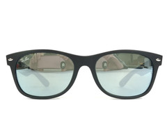 Ray-Ban Sunglasses RB2132 NEW WAYFARER 622/30 Black Rubber w Silver Flash 55 mm