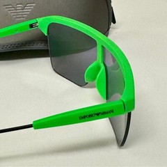 Emporio Armani Matte Fluo Green Sunglasses Branded Zip Case EA-4146-583431 NEW