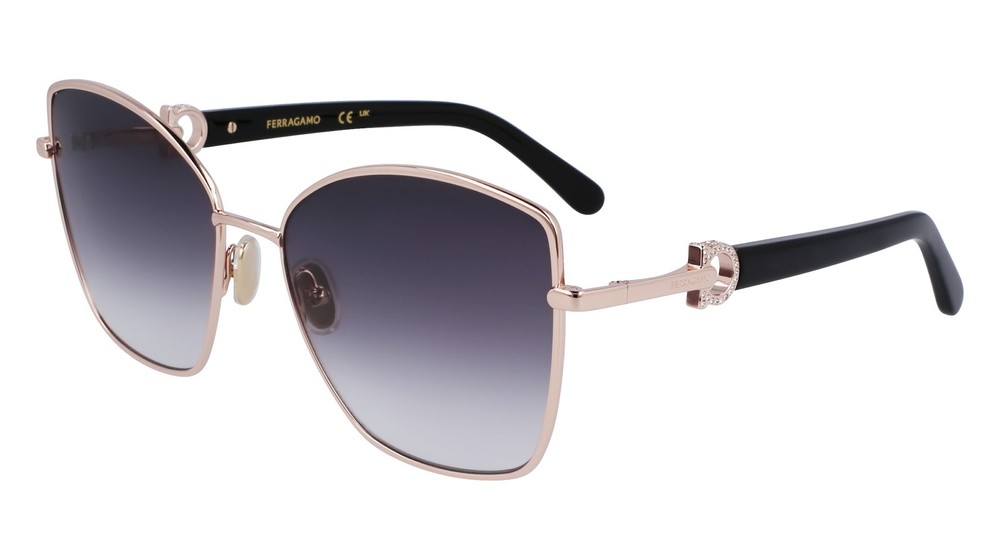 FERRAGAMO SF312SR rose gold grey gradient 771 Sunglasses