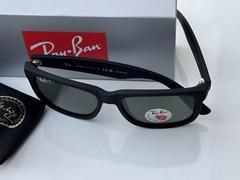 NEW Ray-Ban RB4165 622/55 JUSTIN Matte Black/Polarized Blue Mirror Sunglasses 54