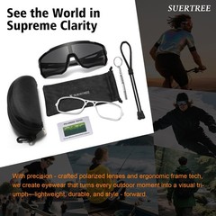 Polarized Cycling Sunglasses for Men Women UV Protection with Myopia Clip Bas…