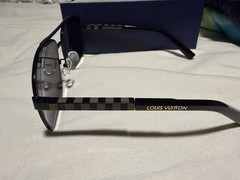 Louis Vuitton Z0259U Square Sunglasses Black Frame Gray Tinted 140mm