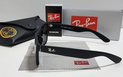 New Ray-Ban RB2140 Wayfarer Sunglasses Black Frame Glass Gray Lens 50/22 mm