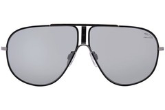 Jaguar 37502 6500 Sunglasses Men’s Silver/Navy Blue Lenses Pilot Style 63mm