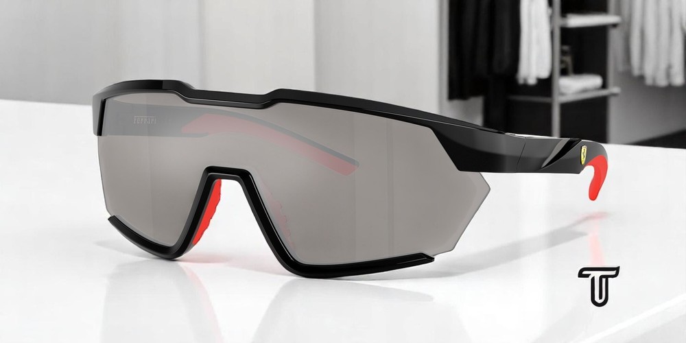 FERRARI SCUDERIA FZ6018U 501 6G Black Grey Mirror 41 mm Men’s Sunglasses
