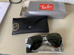 Ray-Ban RB3025 Aviator Classic Black Frame G-15 Green Lens 135mm 58mm