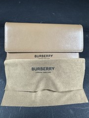 Burberry BE4291 Shield Sunglasses White Plastic Frame Gray Tinted Lenses
