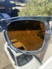Ray-Ban Mega Wayfarer Polished Transparent Blue /Brown Lens RB0840S 668073 NoBox