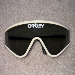 Vintage White Oakley Factory Pilot Sunglasses