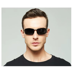 Classic Metal Men Polarized Sunglasses Fashion Driving Fishing Half Frame Retro
