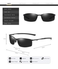 Men Rectangular Polarized Sunglasses Light Driving UV400 Outdoor Casual Eyewear