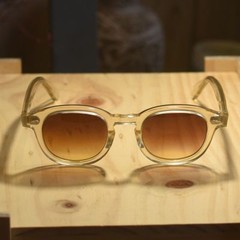 Vintage Johnny Depp sunglasses men’s crystal yellow glasses brown gradient lens