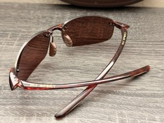 Maui Jim MJ 407-10 Rimless Wrap Sunglasses Made in Japan Polarized MJ Spor
