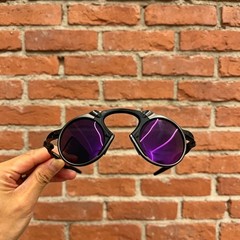 Oakley X-Metal Madman OO6019 Polarized Sunglasses Gray Frame Purple Lenses
