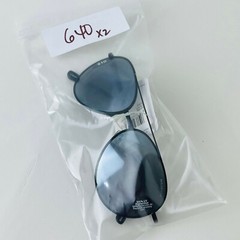 Famous Maker Sunglasses For Men Aviator 100% UV Protection, Black / Gray, (NEW )