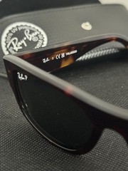 Ray-Ban RB8227 Men’s Rectangle Polarized Sunglasses Tortoise Brown Green