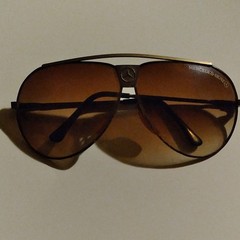 Mercedes-Benz Men’s Aviator Sunglasses Gold Metal Frame Brown Gradient Lens