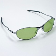 Oakley Tightrope OO4040 Polarized Sunglasses Silver Frame Emerald Green Lens