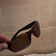 Premiere Polarized UV400 Adjustable Wrap Sunglasses Brown Frame & Lens Men