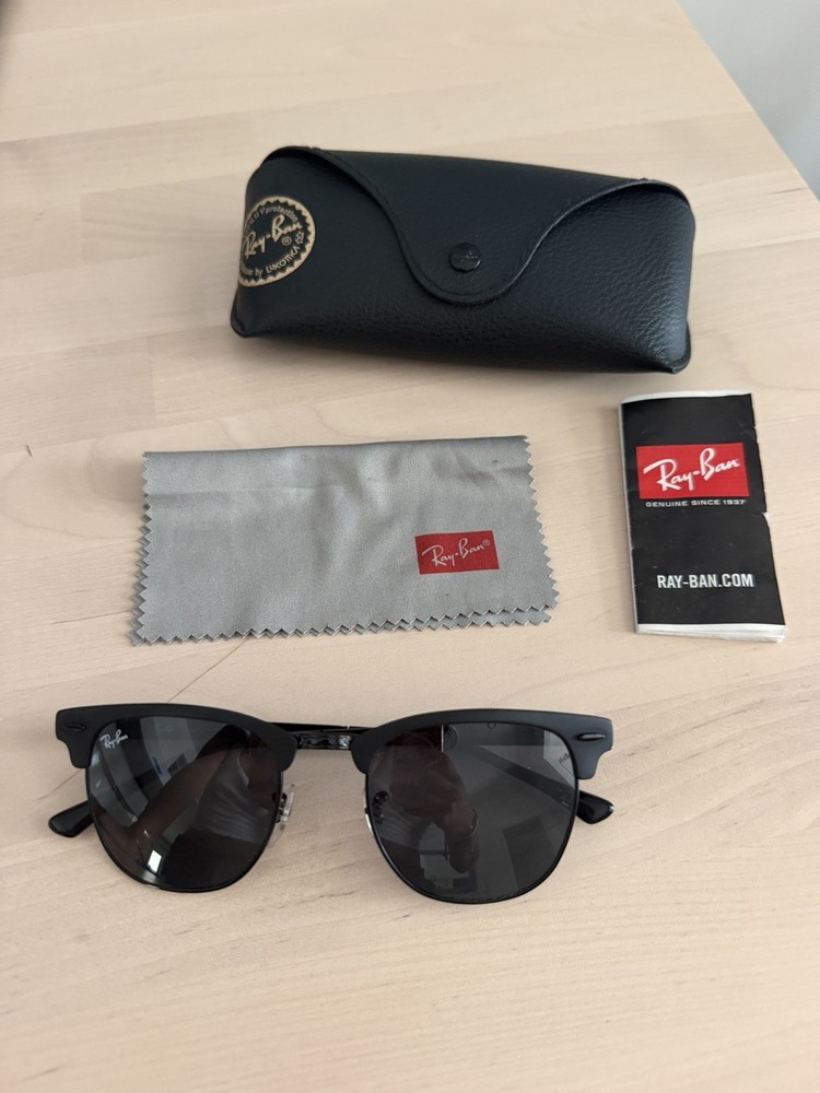 Rayban Black clubmaster metal Unisex