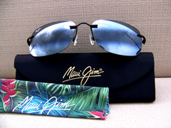 *Mint* MAUI JIM OHAI Gloss Black & Neutral Grey Polarized Sunglasses ~~ 334-02