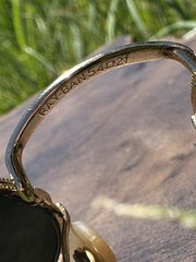 Vintage 90’s Ray-Ban Sunglasses RB3547 Round Oval Polished Gold Tone Metal Frame