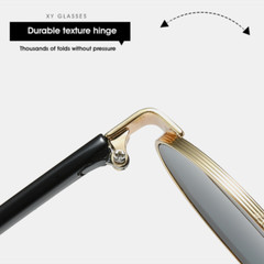 Round Oval Double Bridge Sunglasses For Men Women Outdoor Shade Glasses UV400
