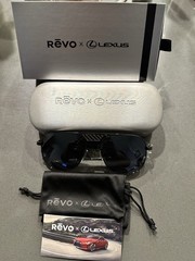 Revo x Lexus Spindle Aviator Sunglasses Shiny Gunmetal Polarized Gray Lens