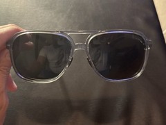 Roka Bandera Sunglasses Crystal Grey Frame Dark Carbon Polarized Lens
