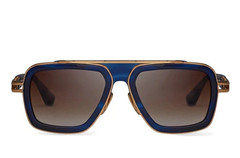DITA LXN-EVO DTS403-A-03 Blue Swirl Gold Brown Gradient Sunglasses – Authentic