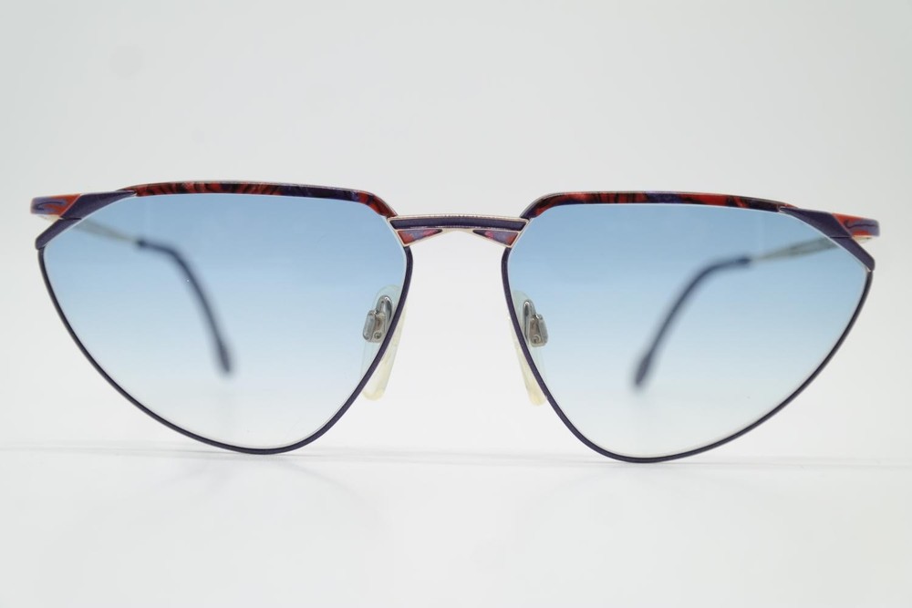 Vintage Sunglasses Mondi by METZLER 5320 282 Purple Gold Multicolor Oval