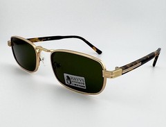 HAVVS HV68127 C Polarized Sunglasses Men Gold Tortoise Frame Dark Green Lens