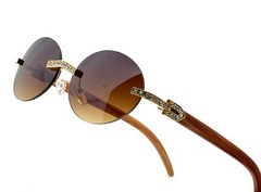 Diamond buffs sunglasses men’s women’s LUXURY glasses retro Gold buff’s vvs Ice
