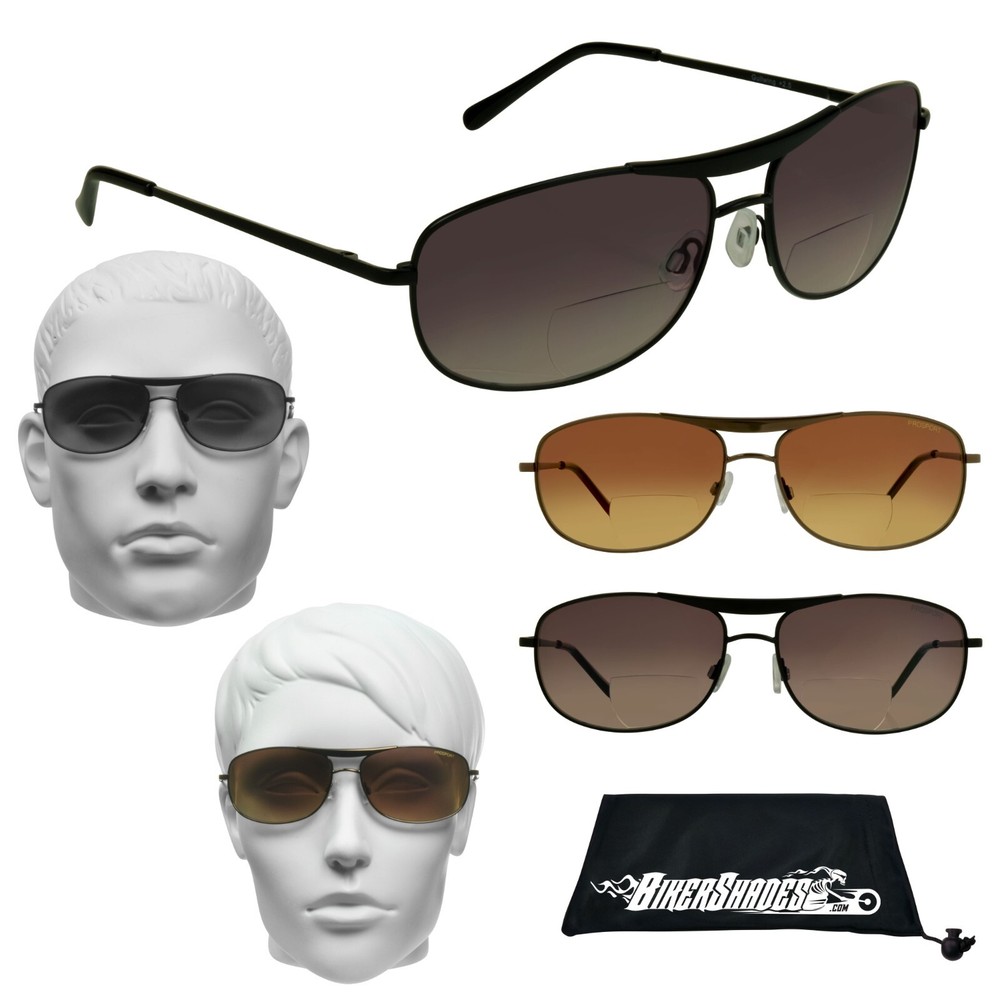 Bifocal Aviator Sun Reader Sunglasses Cheater Glasses 1.0 1.5 2.0 2.5 3.0 3.5 4