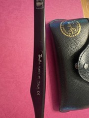 Ray-Ban Men’s Square Sunglasses Black Full Rim Tinted Lens Made in Italy Case