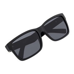 ENZO – Modern Sports Thick Square Sunglasses Matte Black Smoke