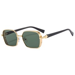 Unisex Metal Square Sunglasses Fashion Leisure Outdoor Sports Traveling Glasses