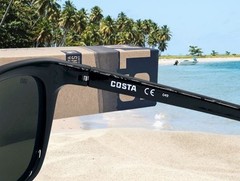 COSTA DEL MAR shiny black/blue mirror CHEECA polarized 580G sunglasses NEW!