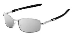 DESIGNER METAL WRAP SPORT SUNGLASSES WITH MIRROR LENS
