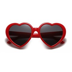 Red Heart Sunglasses for Women Polarized Heart Shaped Glasses Cute Eyewear
