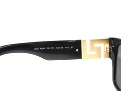 Versace 4296 GB1/81 59 3P Black Polarized Gold Sunglasses Greek Key