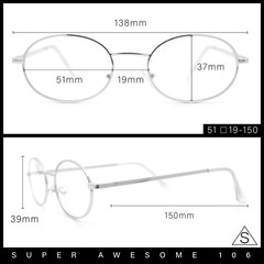 Classic Retro Oval Round Metal Rim Clear Lens Eyeglasses Gold – Clear