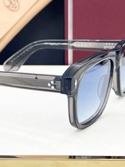 Jacques Marie Mage JMM Yves Sunglasses Handcrafted Clear Gray Frame Blue Lens
