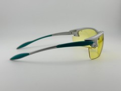 Cabela’s Lightweight Silver Wrap Shooting Safety Sunglasses, Yellow Plastic Lens